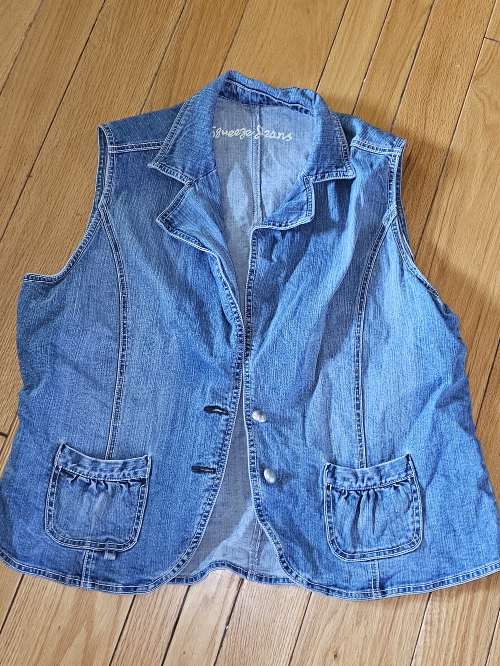 Denim Vest in Light Blue
